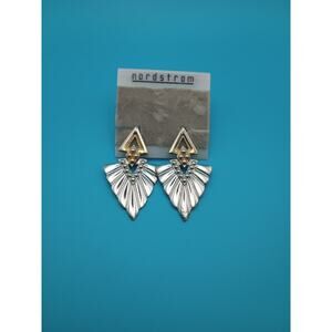 Triangle Fan Dangle Earrings Pierced Silver Gold Tone Nordstrom